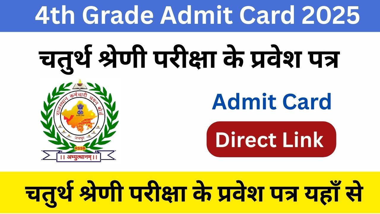 Rajasthan 4th Grade Admit Card 2025